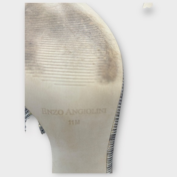 Enzo Angiolini‎ Gold Metallic Peep Open Toe Heel Eve Party Shoe Stiletto SZ 11M - Picture 8 of 9